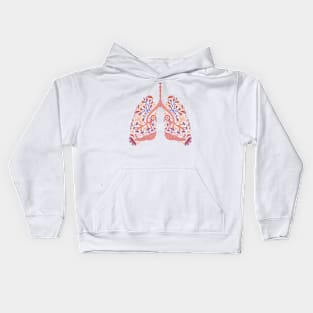 Breathe in nature coral Kids Hoodie